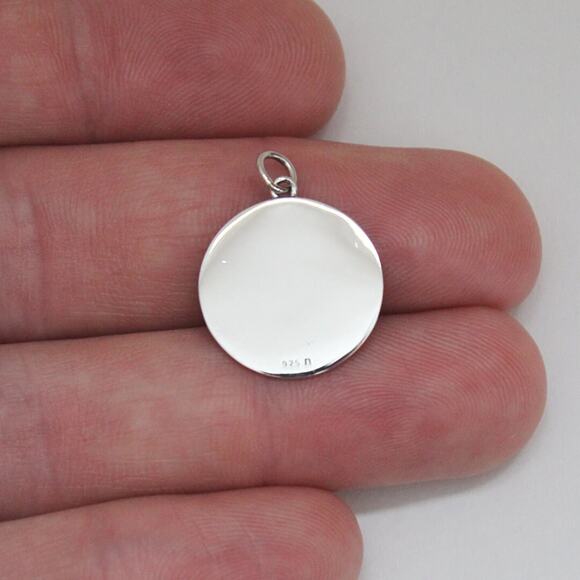 Sterling Silver Snow Covered Mountain Charm, Sterling Silver Mountain Top Charm - Picture 2 of 4